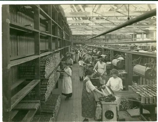 Réglage de bobine Axminster, usine de tapis, 1923